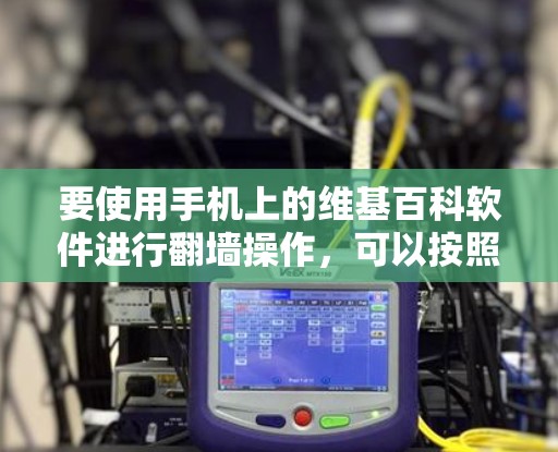 要使用手机上的维基百科软件进行翻墙操作，可以按照以下步骤进行