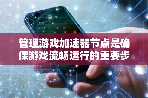 管理游戏加速器节点是确保游戏流畅运行的重要步骤。以下是逐步指南
