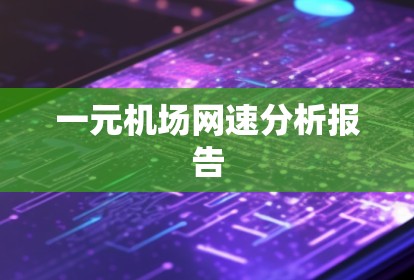 一元机场网速分析报告
