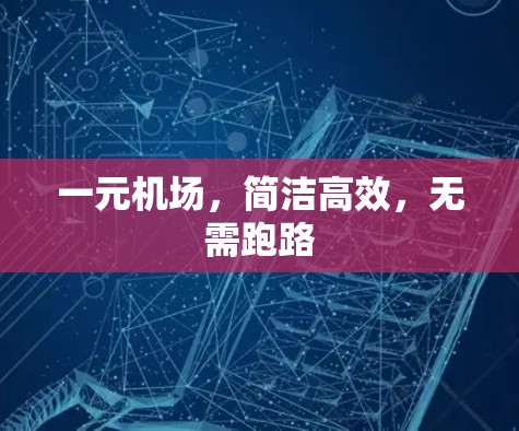 一元机场，简洁高效，无需跑路